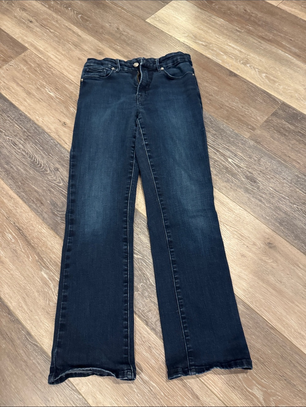 Good American Dark Blue Bootcut Stretch Jeans